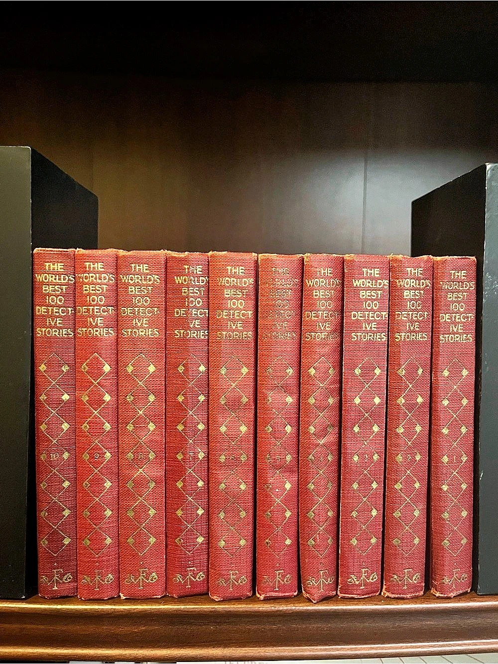 The World's Best One Hundred Detective Stories - 1929 hardcover set Volumes 1-10